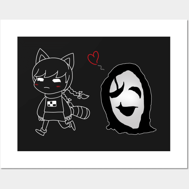 Uboa ❤ Madotsuki ~ B&W ver. Wall Art by miqwib